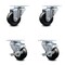 Service Caster 3.5 Inch Hard Rubber Wheel Swivel Top Plate Caster Set with 2 Brakes SCC SCC-20S3514-HRS-TP2-2-TLB-2 - alternate 1